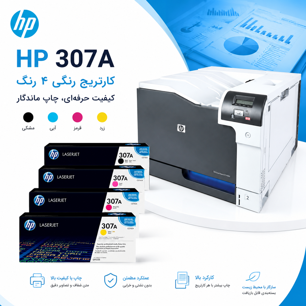 کارتریج پرینتر HP 5225 سری 4 عددی